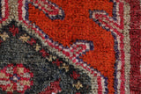 Vintage Turkish runner rug in a living room setting, pile rug, Turkish rug, vintage rug, portland, rug shop, bright colors, wild shaman, soft rug, bold color, Portland, Oregon, rug store, rug shop, local shop,