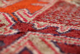 Vintage Turkish runner rug in a living room setting, pile rug, Turkish rug, vintage rug, portland, rug shop, bright colors, wild shaman, soft rug, bold color, Portland, Oregon, rug store, rug shop, local shop,