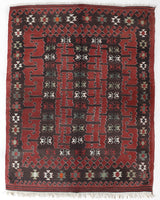 Vintage kilim rug in living room setting, old rug, antique rug, pastel colors, faded colors, Turkish rug, vintage rug, soft rug, Portland, Oregon, rug store, rug shop, local shop, earthy tones, earthy colors, warm colors