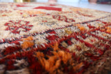 Vintage Turkish rug in a living room setting, pile rug, Turkish rug, vintage rug, portland, rug shop, bright colors, wild shaman, soft rug, bold color, Portland, Oregon, rug store, rug shop, local shop, shag rug, shaggy, plush,tulu rugs