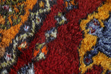 Vintage Turkish rug in a living room setting, pile rug, Turkish rug, vintage rug, portland, rug shop, bright colors, wild shaman, soft rug, bold color, Portland, Oregon, rug store, rug shop, local shop, shag rug, shaggy, plush,tulu rugs