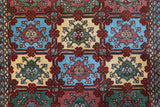 Vintage Turkish rug in a living room setting, pile rug, Turkish rug, vintage rug, portland, rug shop, bright colors, wild shaman, soft rug, bold color, Portland, Oregon, rug store, rug shop, local shop, antique rug
