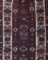 Vintage kilim rug in living room setting, bright colors, wild shaman, soft rug, bold color, Portland, Oregon, rug store, rug shop, local shop, vintage rug, modern kilim, warm colors