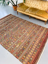 Old Turkish Konya Karapınar Kilim Rug