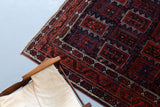 old rug, antique rug, Turkish rug, Portland, Oregon, rug store, rug shop, local shop, bright colors, wild shaman, large rug, area rug, red rug, bold color, baluch rug, burgundy, dark red