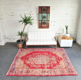 Vintage Demirci Oushak Rug  6ftx7.5ft