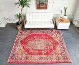 Vintage Demirci Oushak Rug  6ftx7.5ft