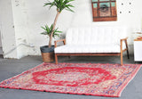 Vintage Demirci Oushak Rug  6ftx7.5ft