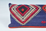 Lumbar Kilim Pillow 12inx24in