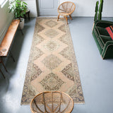 Vintage Konya Sille Turkish Runner Rug 4'5"x12'10"
