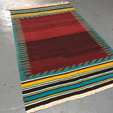 Vintage Bodrum Kilim 4.7ftx7.9ft