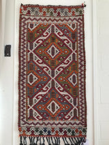 Mini Mersin Mut Cicim Kilim Rug 27"x56"