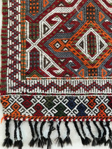 Mini Mersin Mut Cicim Kilim Rug 27"x56"