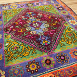 Vintage/Old Turgutlu Rug 3.9x4.9ft