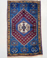 Vintage Turkish rug in a living room setting, pile rug, Turkish rug, vintage rug, portland, rug shop, bright colors, wild shaman, soft rug, bold color, Portland, Oregon, rug store, rug shop, local shop