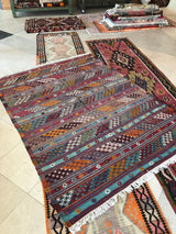 Vintage Denizli Cicim Kilim 5.7x7.10ft
