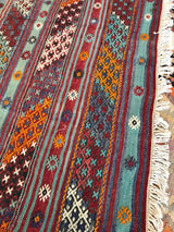 Vintage Denizli Cicim Kilim 5.7x7.10ft