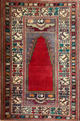 Vintage Turkish rug in a living room setting, pile rug, Turkish rug, vintage rug, portland, rug shop, bright colors, wild shaman, soft rug, bold color, Portland, Oregon, rug store, rug shop, local shop, antique rug