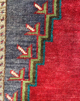 Vintage Turkish rug in a living room setting, pile rug, Turkish rug, vintage rug, portland, rug shop, bright colors, wild shaman, soft rug, bold color, Portland, Oregon, rug store, rug shop, local shop, antique rug