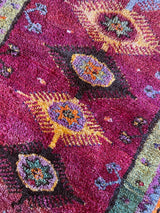 Vintage Turkish rug in a living room setting, pile rug, Turkish rug, vintage rug, portland, rug shop, bright colors, wild shaman, soft rug, bold color, Portland, Oregon, rug store, rug shop, local shop, antique rug