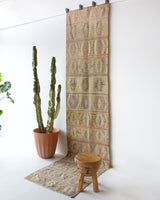 Vintage Turkish runner rug in living room setting, old rug, antique rug, pastel colors, faded colors, Turkish rug, vintage rug, soft rug, Portland, Oregon, rug store, rug shop, local shop