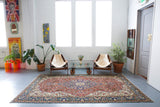 pile rug, turkish rug, vintage rug, portland, rug shop, bright colors, wild shaman, area rug, red rug, worn out rug