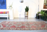 Vintage Anatolian Runner Rug 3.2ftx9.5ft