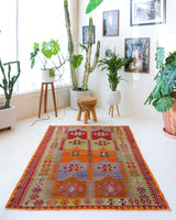 Turkish rug, vintage rug, flat weave, kilim rug, large area rug, square rug, Wild Shaman, Portland, Oregon, rug store, rug shop, local shop, bright colors, area rug, bold color