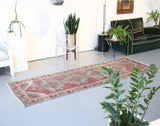 Vintage Anatolian Runner Rug 3.2ftx9.5ft