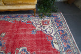pile rug, turkish rug, vintage rug, portland, rug shop, bright colors, wild shaman, area rug, red rug, worn out rug