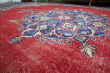 pile rug, turkish rug, vintage rug, portland, rug shop, bright colors, wild shaman, area rug, red rug, worn out rug