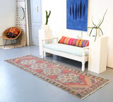 Vintage Anatolian Runner Rug 3ftx9.4ft