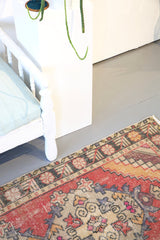 Vintage Anatolian Runner Rug 3ftx9.4ft