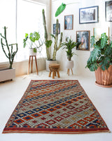 Turkish rug, vintage rug, flat weave, kilim rug, large area rug, square rug, Wild Shaman, Portland, Oregon, rug store, rug shop, local shop, bright colors, area rug, bold color