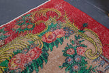 pile rug, turkish rug, vintage rug, portland, rug shop, bright colors, wild shaman, area rug, red rug, worn out rug