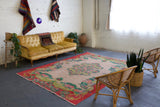 pile rug, turkish rug, vintage rug, portland, rug shop, bright colors, wild shaman, area rug, red rug, worn out rug