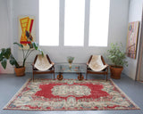 pile rug, turkish rug, vintage rug, portland, rug shop, bright colors, wild shaman, area rug, red rug, worn out rug