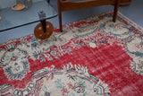 pile rug, turkish rug, vintage rug, portland, rug shop, bright colors, wild shaman, area rug, red rug, worn out rug