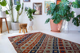 Turkish rug, vintage rug, flat weave, kilim rug, large area rug, square rug, Wild Shaman, Portland, Oregon, rug store, rug shop, local shop, bright colors, area rug, bold color
