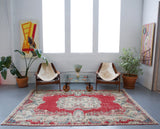 pile rug, turkish rug, vintage rug, portland, rug shop, bright colors, wild shaman, area rug, red rug, worn out rug