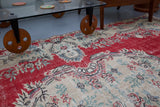 pile rug, turkish rug, vintage rug, portland, rug shop, bright colors, wild shaman, area rug, red rug, worn out rug