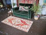 Vintage Turkish Anatolian Rug 2.6ftx5.8ft