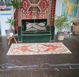 Vintage Turkish Anatolian Rug 2.6ftx5.8ft