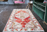 Vintage Turkish Anatolian Rug 2.6ftx5.8ft