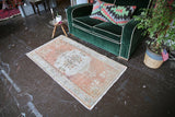 Vintage Turkish Faded Southern Anatolian Rug 2.9ftx5ft