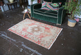 Vintage Faded Anatolian Rug 3.2ftx5.2ft