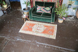 Vintage Turkish Faded Southern Anatolian Rug 3ftx5.6ft