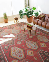 old rug, antique rug, earthy colors, faded colors, Turkish rug, vintage rug, flat weave, kilim rug, large area rug, square rug, Wild Shaman, Portland, Oregon, rug store, rug shop, local shop