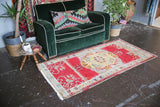 Vintage Turkish Faded Southern Anatolian Rug 3ftx5.11ft