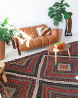 Turkish rug, vintage rug, flat weave, kilim rug, large area rug, square rug, Wild Shaman, Portland, Oregon, rug store, rug shop, local shop, bright colors, area rug, bold color